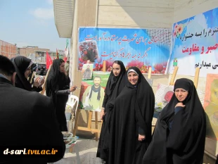 شرکت خانم دکتر علوی و دانشجویان و اساتید دانشکده  قدسیه در جشواره ملی اسوه های صبر ومقاومت