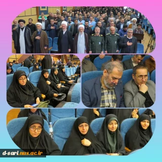 حضور سرپرست و جمعی از اساتید و کارکنان آموزشکده قدسیه در همایش نخبگان بسیجی طلایه داران پیشرفت، عزت و افتخار