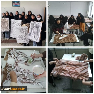 برگزاری ورکشاپ ساخت تابلوهای دکوراتیو در آموزشکده ملی مهارت دختران ساری