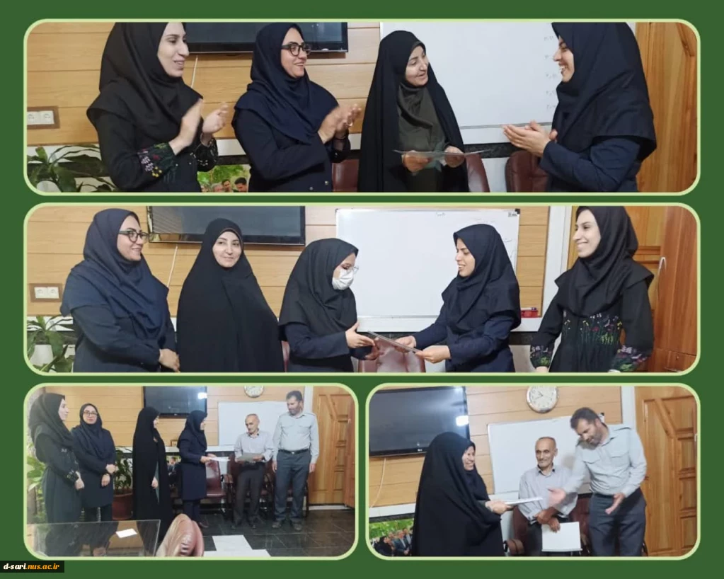 تقدیر از همکاران واحد حراست و فناوری اطلاعات به مناسبت گرامیداشت ۲۲ تیرماه در آموزشکده ملی مهارت دختران ساری  