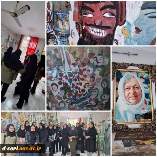 بازدید دانشجویان رشته نقاشی آموزشکده ملی مهارت دختران ساری، از موزه مکرمه قنبری