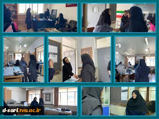 بازدید رئیس  آموزشکده ملی مهارت دختران ساری از روند اجرایی و مراحل ثبت نام دانشجویان ورودی جدید