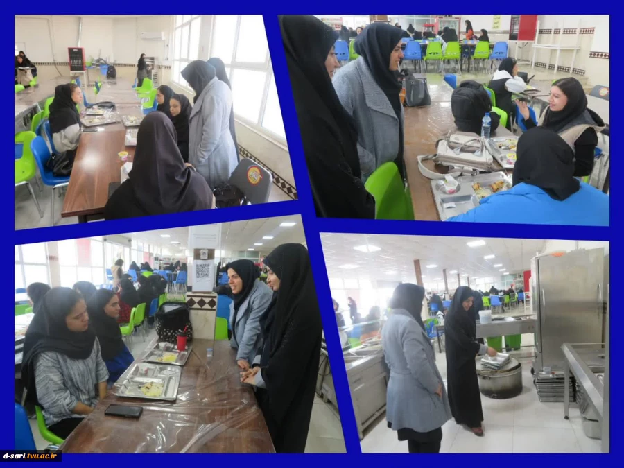 بازدید  رییس آموزشکده ملی مهارت دختران ساری  از سلف سرویس دانشجویی   2