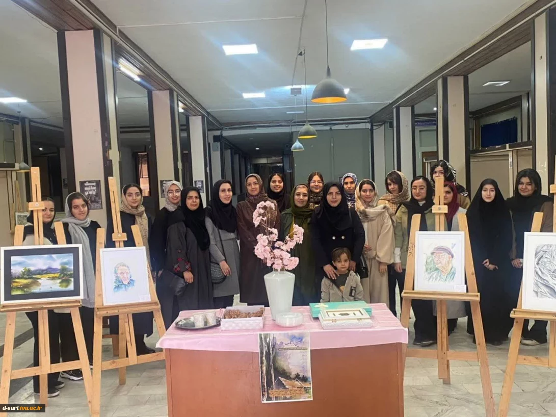برگزاری نمایشگاه آثار دانشجویان رشته نقاشی آموزشکده دختران ساری در سالن اداره فرهنگ و ارشاد اسلامی