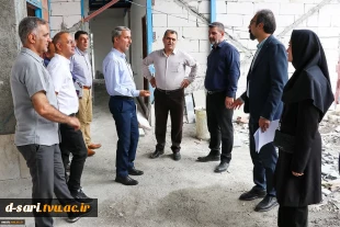 بازدید مدیرکل دفتر امور فنی و نظارت دانشگاه ملی مهارت از روند ساخت سالن ورزشی آموزشکده ملی مهارت دختران ساری  6