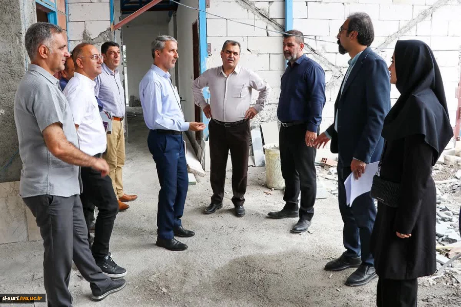 بازدید مدیرکل دفتر امور فنی و نظارت دانشگاه ملی مهارت از روند ساخت سالن ورزشی آموزشکده ملی مهارت دختران ساری  6