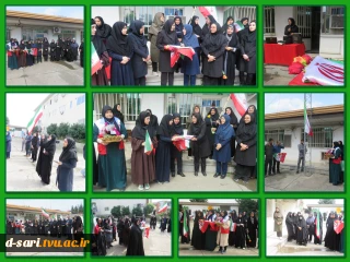 آیین اهتزاز پرچم جمهوری اسلامی ایران  همزمان با آغاز سال تحصیلی جدید در آموزشکده ملی مهارت دختران ساری